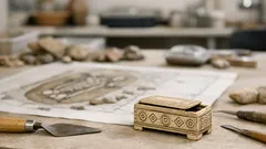 Scoperto un raro cofanetto in osso romano in una tomba tardo-romana nel Worcestershire